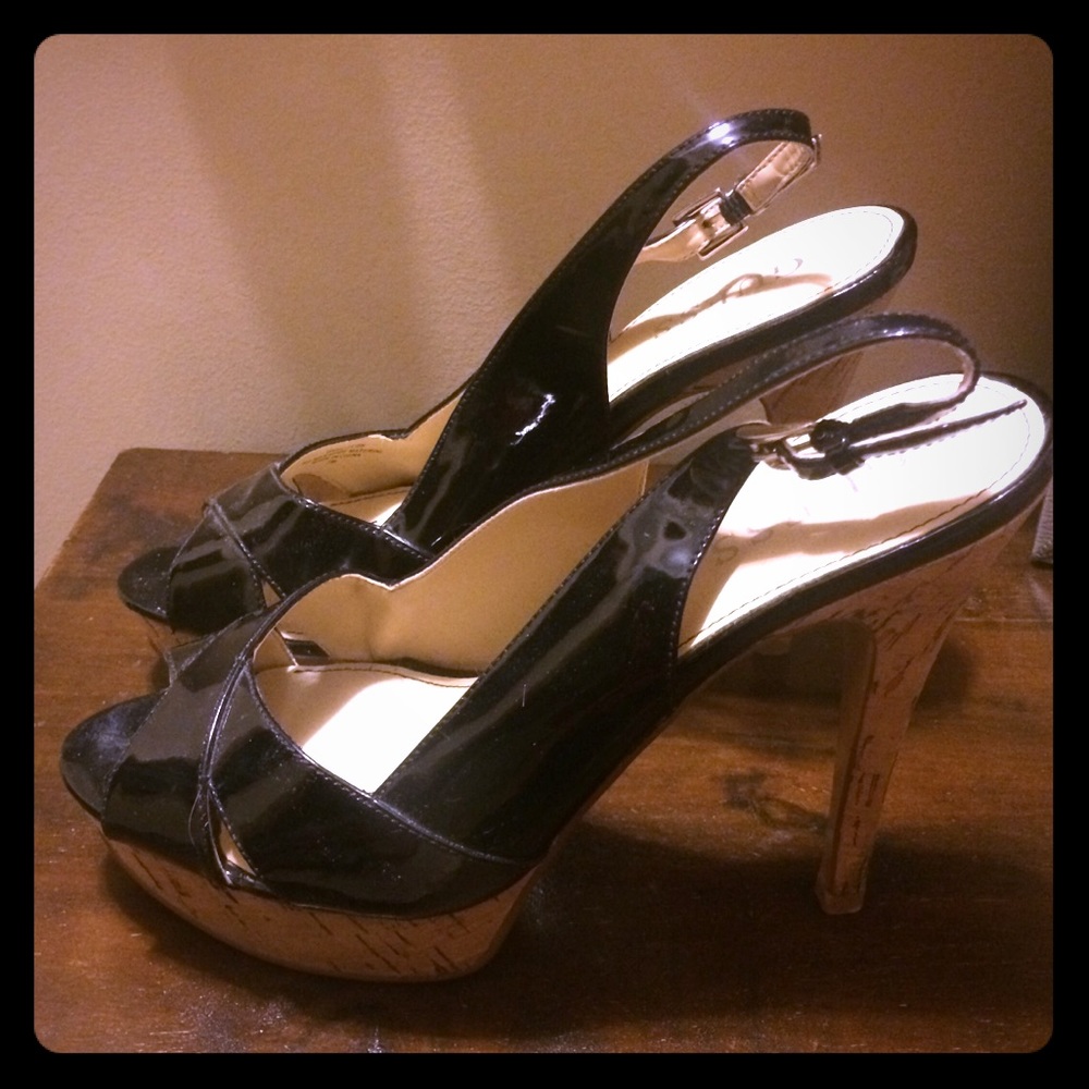 Guess Stiletto Peep Toe High Heels